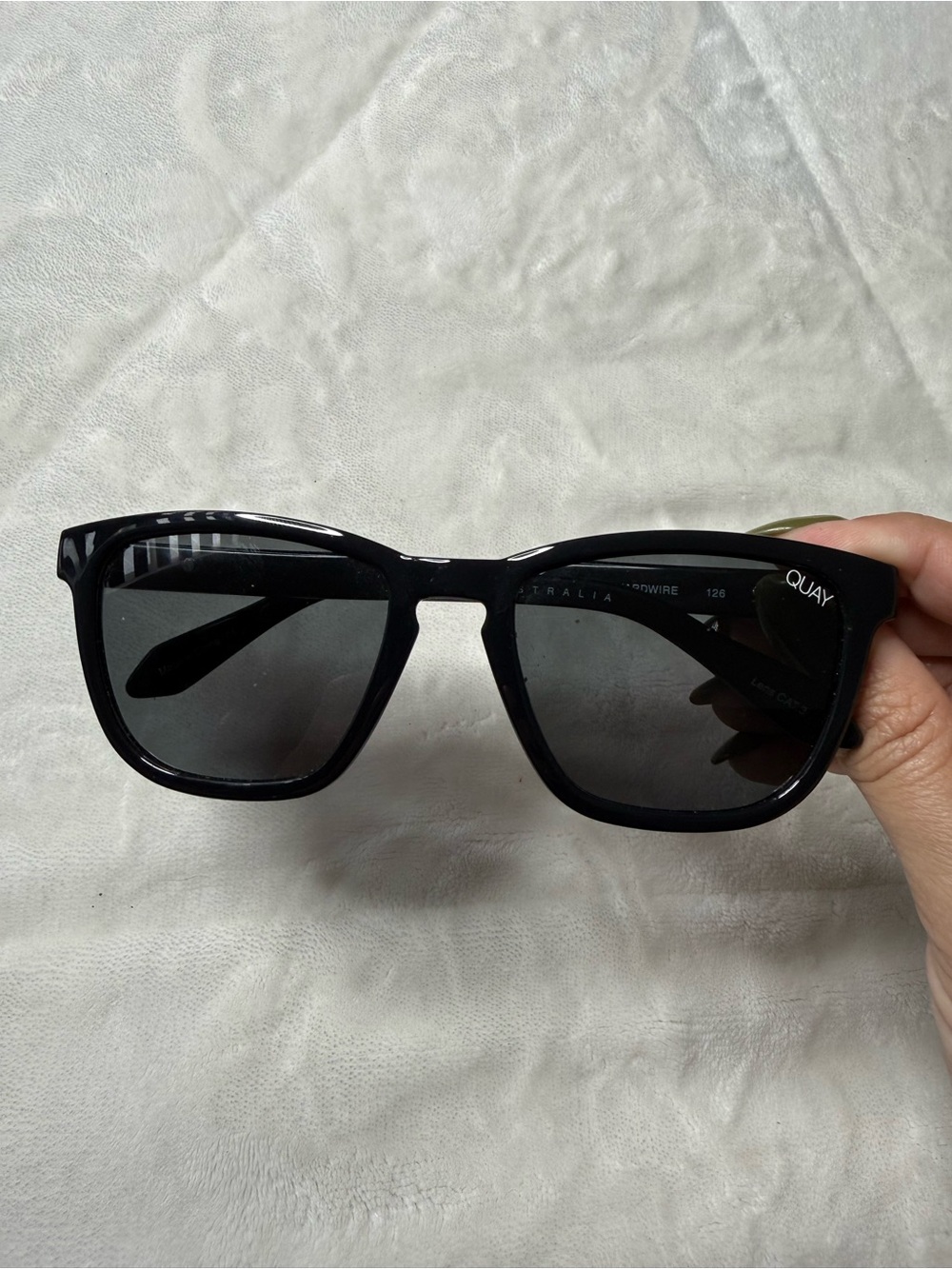 Quay Black Hardwire Polarized Sunglasses